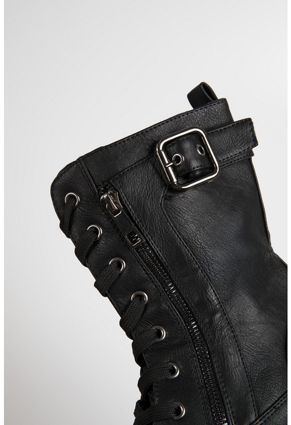 Lace Up Flat Combat Boot