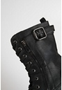 Lace Up Flat Combat Boot