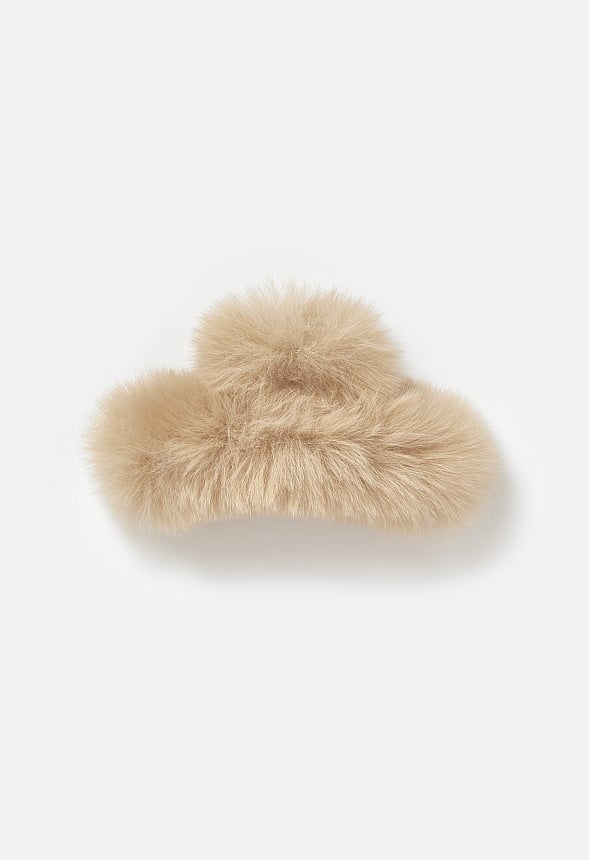 Jenna Fluffy Faux Fur Hair Claw