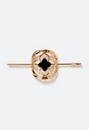 Xia Enamel Clover Metal Hair Ring With Pin
