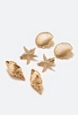 2-Pack Dori Shell And Starfish Metal Hair Slides