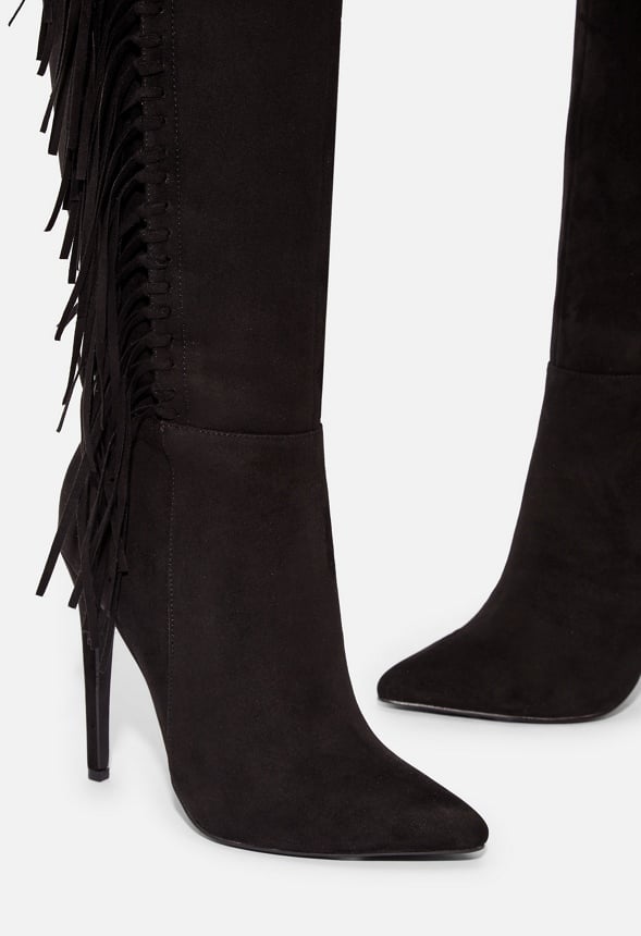 Justfab hot sale fringe boots