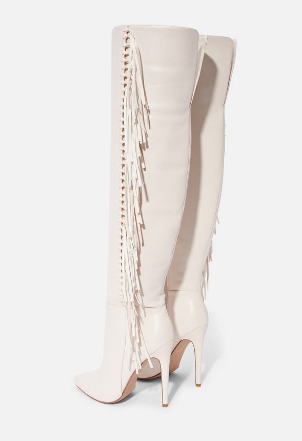 Fringe stiletto hot sale boots