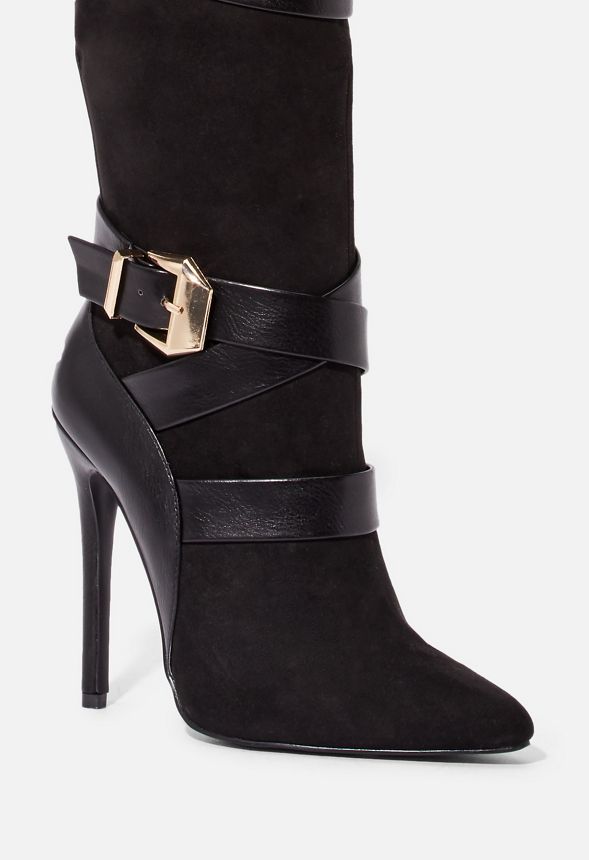 Geraldine Strappy Stiletto Boot Shoes in Black Get great deals