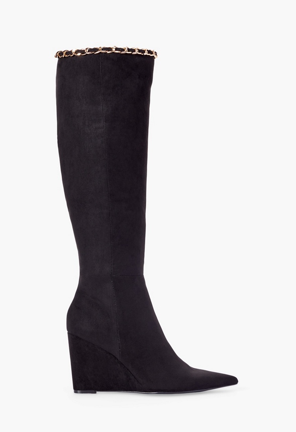 Cyrille Chain Detail Wedge Boot