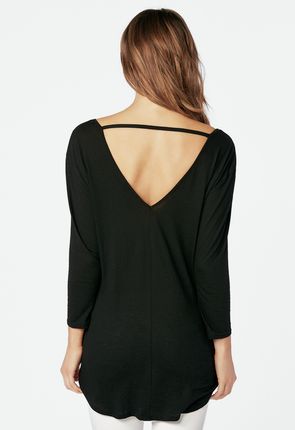 3/4 Sleeve V-Front-Tee