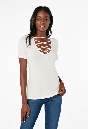 Lace up hot sale boyfriend tee