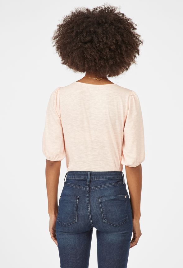 Puff Sleeve Knit Top