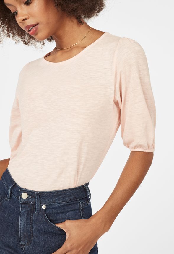 Puff Sleeve Knit Top
