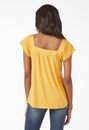 Square Neck Flutter Sleeve Top