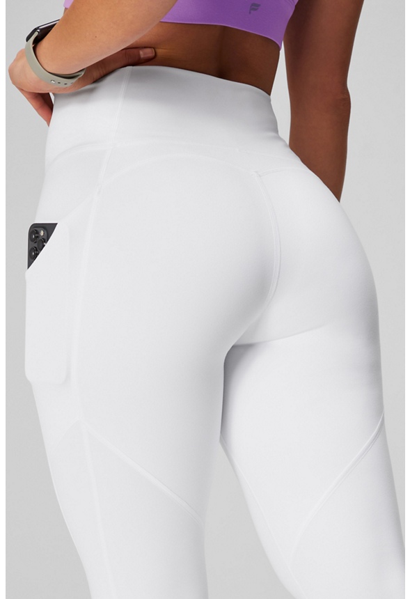 Fabletics High Waisted PureLuxe Tie Up 7/8 Womens white plus Size 4X