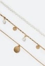 Kairi Organic Pearl and Mini Disc Layered Necklace