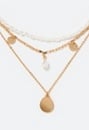 Kairi Organic Pearl and Mini Disc Layered Necklace