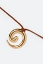 Lois Spiral Drop On Faux Suede Cord Necklace