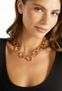 Shae Linked Rings Chain Statement Necklace