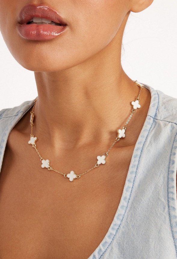 Dee Enamel Clover Allway Necklace