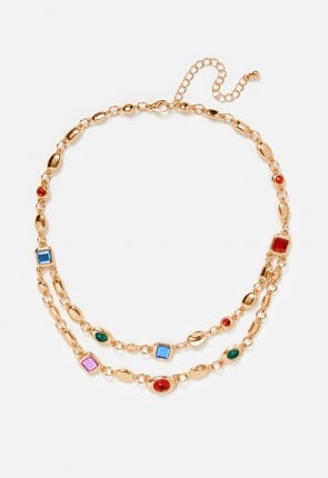 Jona Multicoloured Halo Glass Beads Necklace