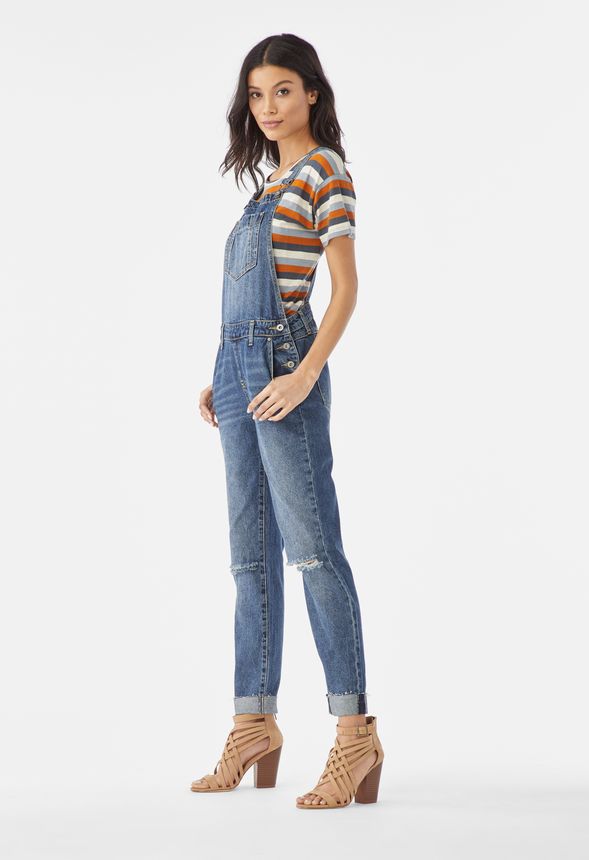 Relaxed Denim Overalls