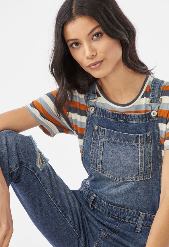 Relaxed Denim Overalls