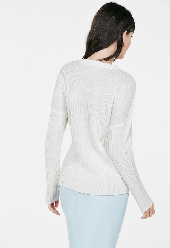 Side Lace-Up Sweater