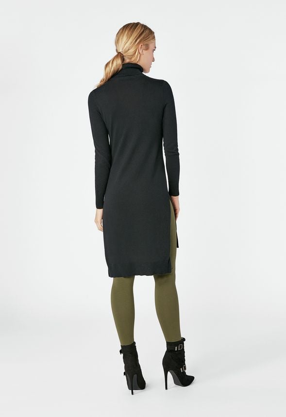 Long Tunic Sweater Clothing in Black Get great deals at JustFab