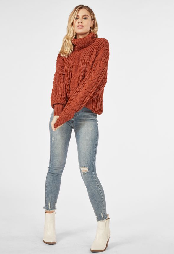 Rust turtleneck outlet sweater