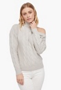 One Shoulder Cable Sweater