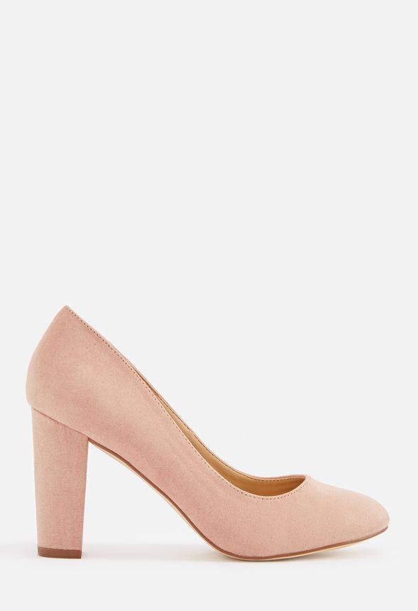 Lavine Block Heel Pump Shoes in Blush - Get great deals at JustFab
