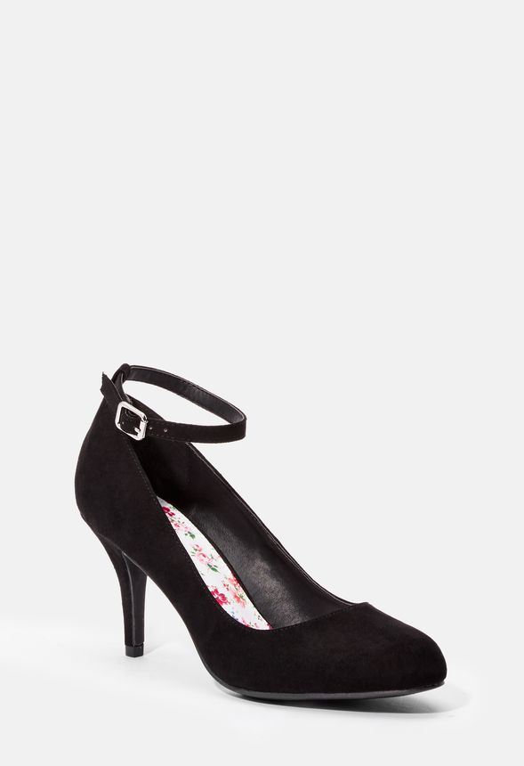 You Ankle Strap Court Shoes in Black 