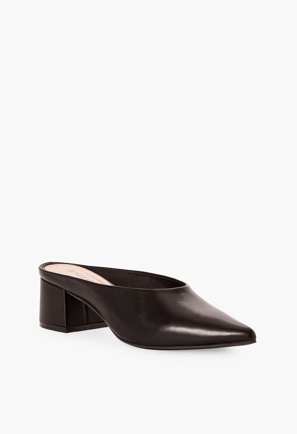 Cleotha Low Block Mule Shoes in Black - Get great deals at JustFab