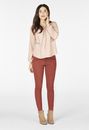 Side Zip Twill Ankle Pant