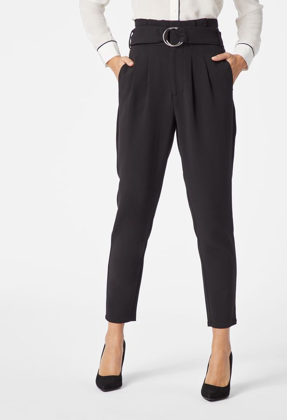 Belted High Waist Trousers