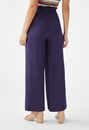 Button Front Wide Leg Trousers