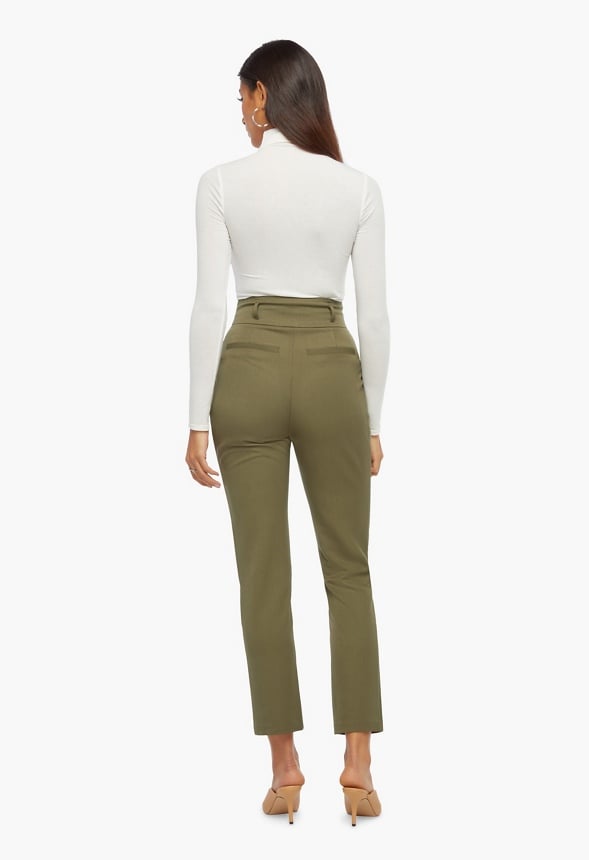 Cinched fashion waist trousers