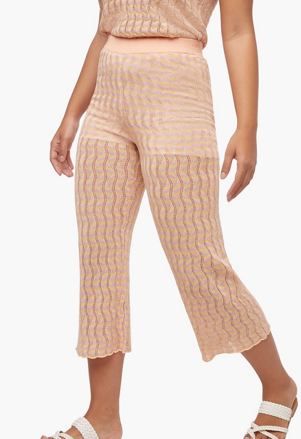 Pointelle Crop Trousers