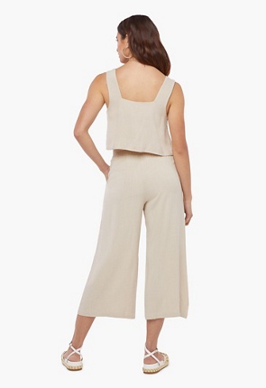 Cropped Smocked Trousers