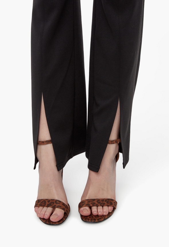 Shapewear Pants With Front Split Hem