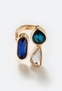 Mora Tonal Blue Glass Stones Ring