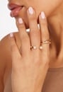 Dana Adjustable Mix Pearl And Metal Rings Pack