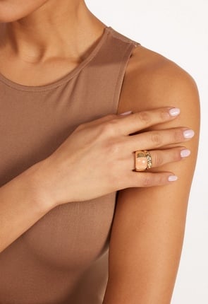 Juno Mix Stones And Metal Rings Pack
