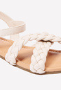Puffy Braided Criss Cross Strap Sandal