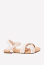 Puffy Braided Criss Cross Strap Sandal