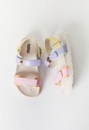 Platform Faux Leather Buckle Sandal