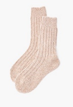 Marled Knit Tube Socken
