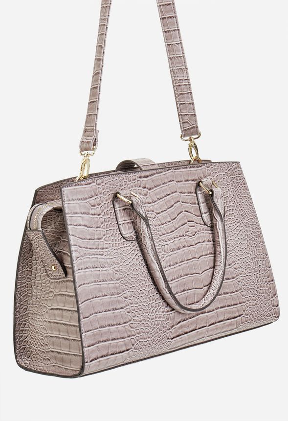 Donny Bags in GREY CROC Get great deals at JustFab