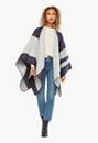 Large Stripe Block Ruana Scarf