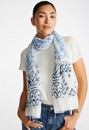 Cleo Blue Paisley Print Scarf