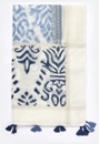 Cleo Blue Paisley Print Scarf