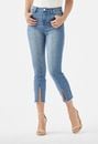 High Rise Front Slit Crop Jean