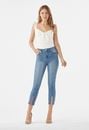 High Rise Front Slit Crop Jean